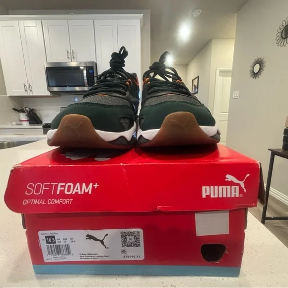 Puma Green, Black and Orange Athletic Shoes - Picture 6 of 10